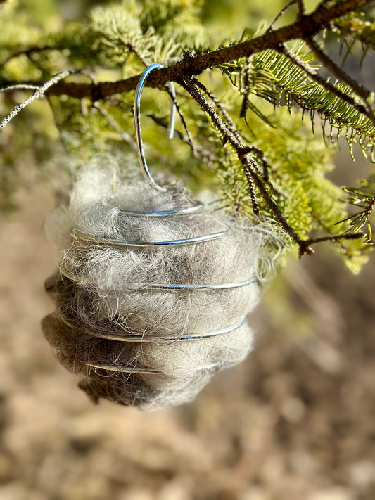 Natural Wool Nesting Station Ball